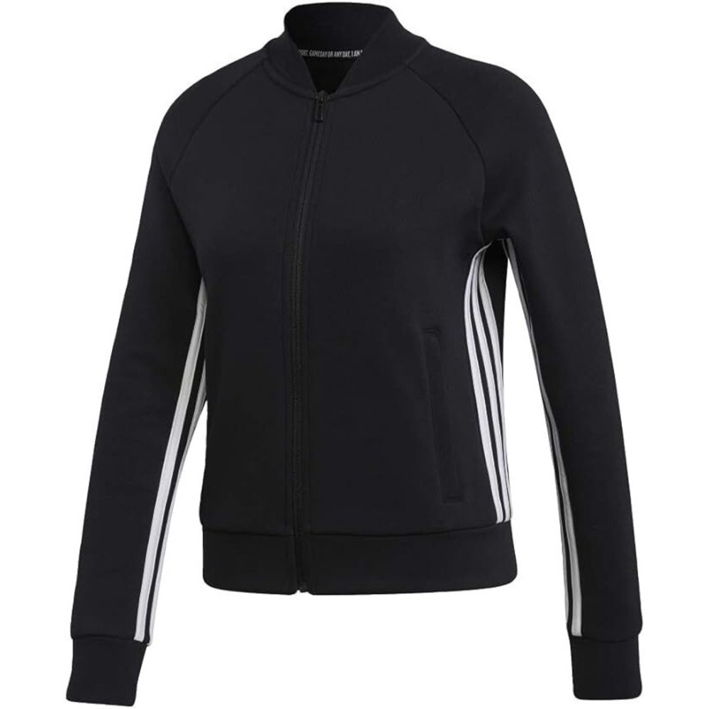 Adidas Must Haves 3 Stripes Track Jacket DX7971 Black Women's Size Small NWT - Picture 1 of 7